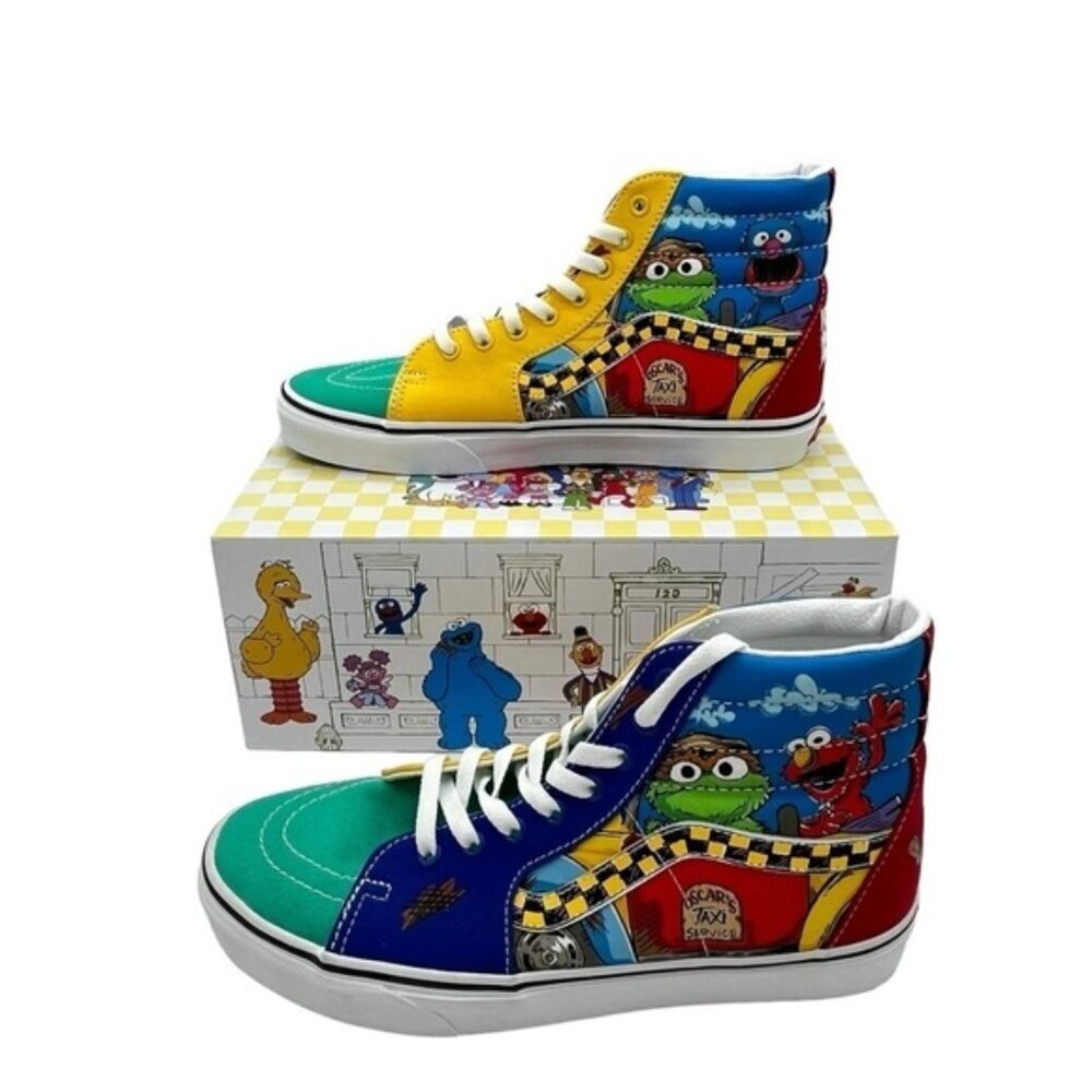 VANS X SESAME STREET SK8-HI unisex SHOES Men Sz 9 Women Size 10.5, NEW IN BOX